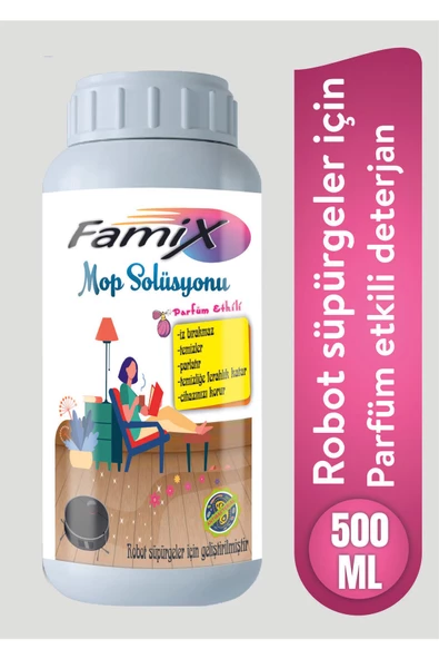 famix Mop Solüsyonu 500 Ml ( Robot Süpürge Deterjanı)