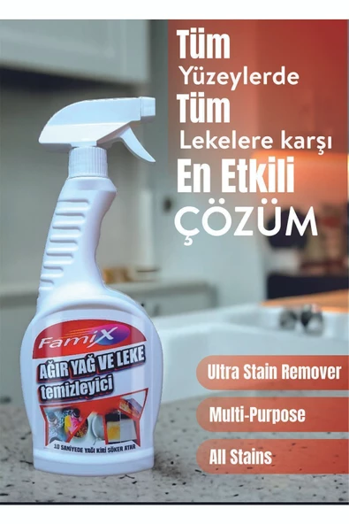 famix Ağır Yağ Leke Çıkarıcı Sprey Tüm Lekelere Karşı Etkili (SÜPER ETKİ) 750 ml - 3