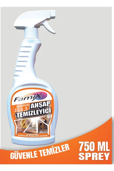 famix Ahşap yüzeylerde güvenli ve etkili temizleyici - leke çıkarıcı ve parlatıcı sprey 750 ml - 3