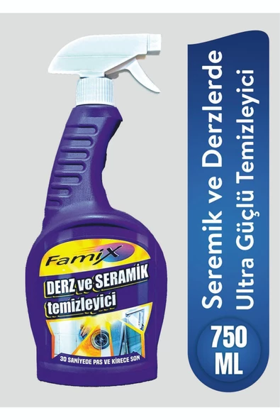 famix Derz - Seramik , Musluk, Fayans Ve Duşakabin Temizleyici Sprey 750 ml