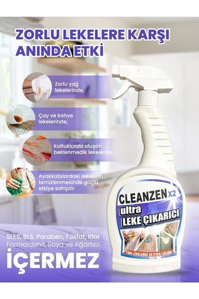 Cleanzenx2 Çok Amaçlı Güçlü Ultra Leke Parabensiz Çıkarıcı - 2