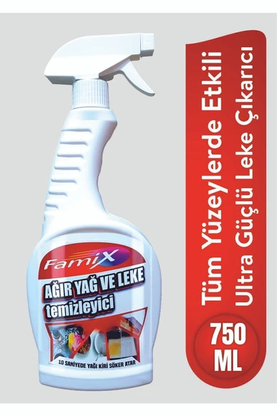 famix Ağır Yağ Leke Çıkarıcı Sprey Tüm Lekelere Karşı Etkili (SÜPER ETKİ) 750 ml