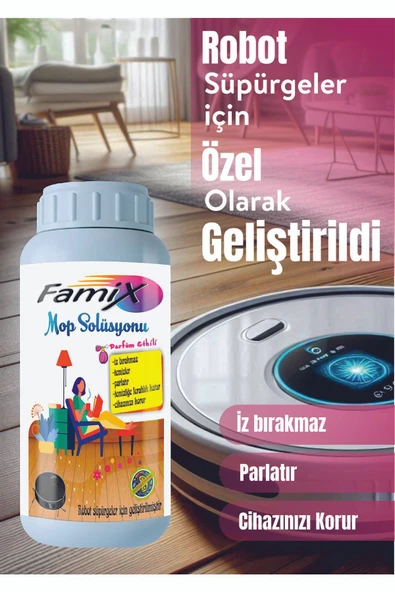 famix Ağır Yağ Leke Derz Seramik Mop Solisyonu Fiber Bez Hediyeli Temizlik Paketi X2 Adet - 6