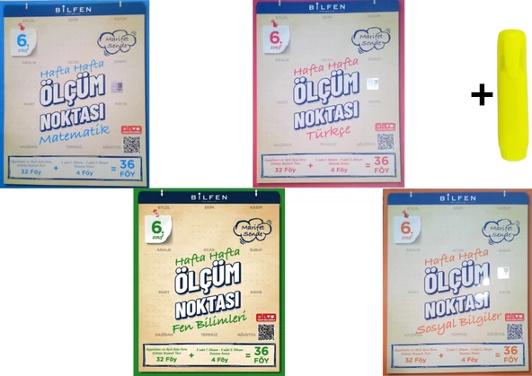 Bilfen 6. Sınıf Matematik Fen Türkçe Sosyal Hafta Hafta Ölçüm Noktası Yeni
