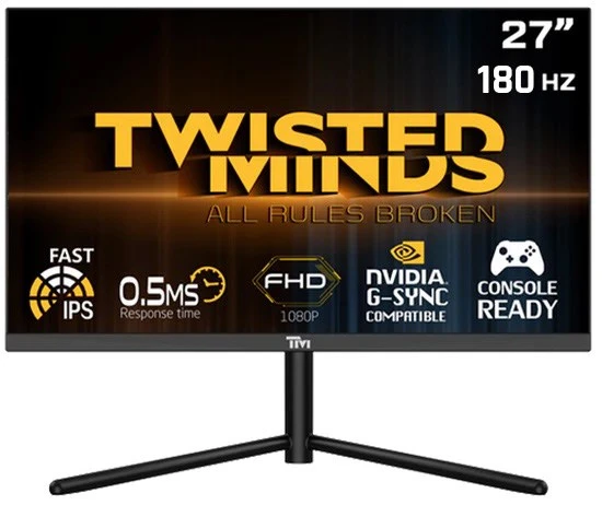 TWISTED MINDS 27 TM27FHD180IPS FHD 180HZ 0.5MS IPS FREESYNC/ADAPTIVE-SYNC ÇERÇEVESİZ GAMING MONİTÖR - 1
