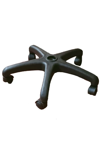 Tura Ofis 60'lık Yıldız Plastik Ayak + 5 Tekerlek Ofis Koltuğu Yedek Parçası - 2