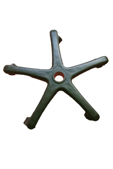 Tura Ofis 60'lık Yıldız Plastik Ayak + 5 Tekerlek Ofis Koltuğu Yedek Parçası - 4