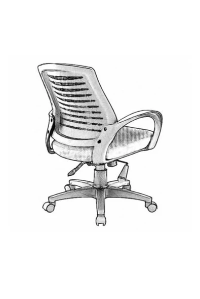 ÖZKAN OFİS MOBİLYALARI Siyah Fileli Büro Ofis Çalışma Koltuğu, Ergonomik Bilgisayar Sandalyesi - 2
