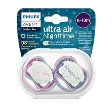Avent Ultra Air Night Karanlıkta Parlar Gece Emziği 6-18 Ay Kız Scf376/14 ürün görseli
