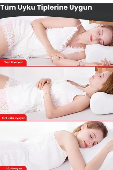 Mega Boy Ortopetik Visco Yastık Boyun Destekli & Bel Ağrısı İçin Hipoalerjik 60x40 Cm Visco Yastık - Resim 4