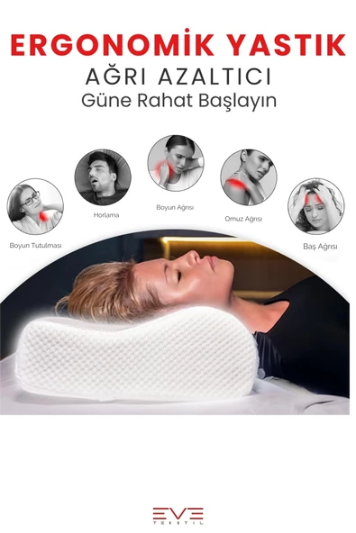 Mega Boy Ortopetik Visco Yastık Boyun Destekli & Bel Ağrısı İçin Hipoalerjik 60x40 Cm Visco Yastık - 2