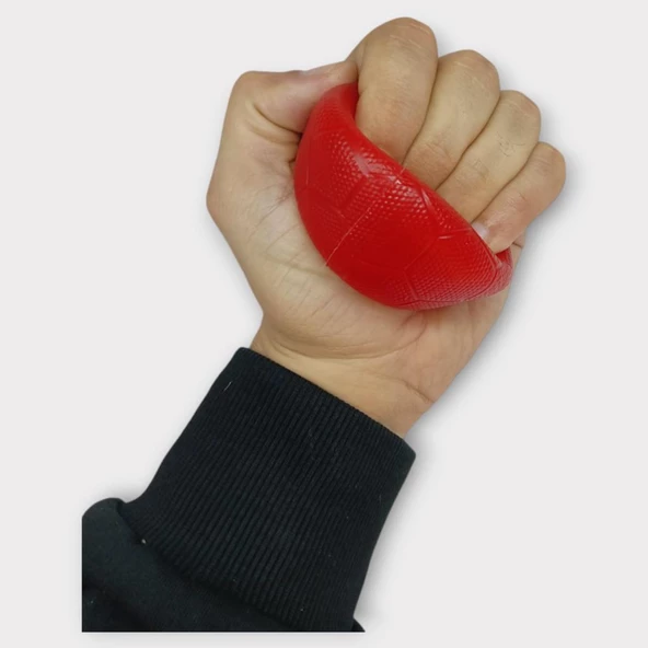Köpek Oyuncağı - Plastik Düdüklü Top - Kırmızı - 4