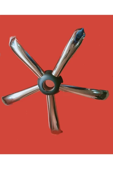 Tura Ofis Krom Yıldız Ayak Ofis Koltuğu Yedek Parçası - 3