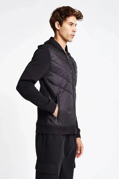 Lescon 24N-1154 Erkek Fermuarlı Kapüşonlu Sweatshirt (Kış 24) - 3