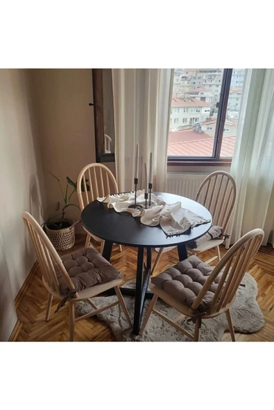 Mobilya Baba Ada Sandalye Cilasız Ham Yüzüklü Model - 8