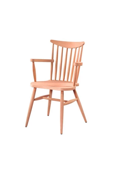 ahmetayazbey Yıldız Kollu Sandalye Ham Ahşap Cilasız ürün görseli