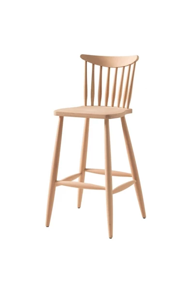 ROYS AHŞAP Ahşap 5675 Masif Ham Yıldız Bar Sandalye