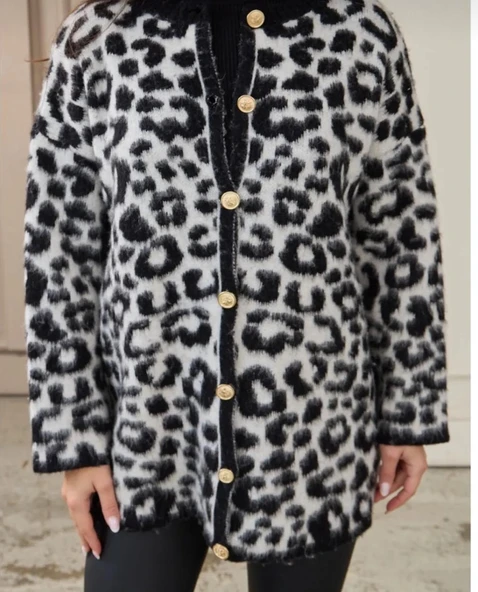 25K8676 HIRKA LEOPAR DESEN ÖN DÜĞMELİ - 4
