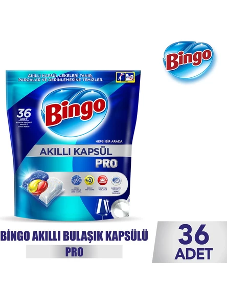 Bingo Akıllı Kapsül Pro Bulaşık Makinesi Deterjanı 36x5 180 Tablet