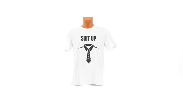 Suit Up baskılı Tişört