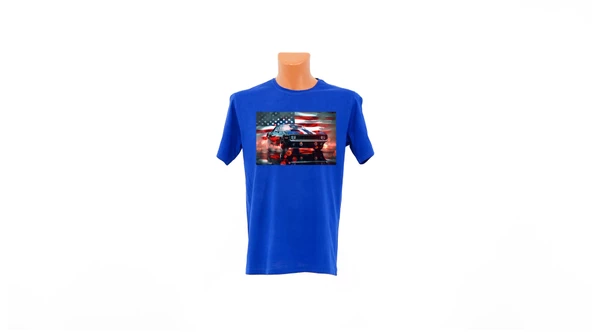 Stars, Stripes & Speed baskılı Tişört