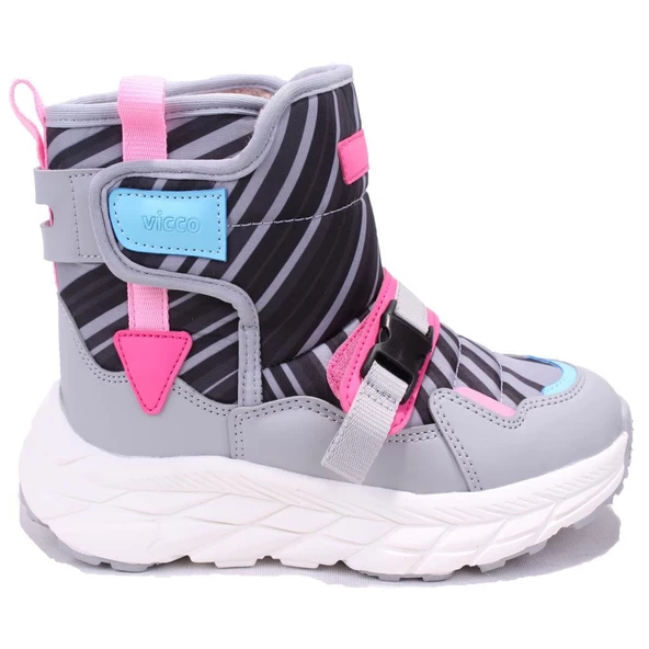 Vicco Karoo 943F24K468 Gri Ortopedik Günlük Kız Çocuk Spor Bot - 6