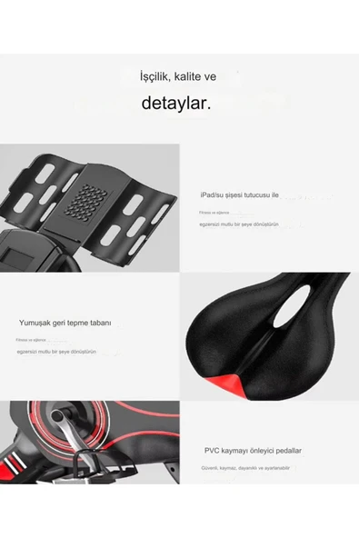 PB-02 Manyetik Kondisyon  Bisikleti Spor Koşu Egzersiz Bisikleti Spin Bike Dikey Ev Bisikleti - 3