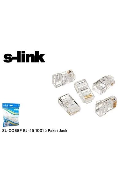 S-LINK  Sl-cob8p Rj45 100 Lü Utp Konnektör - 2