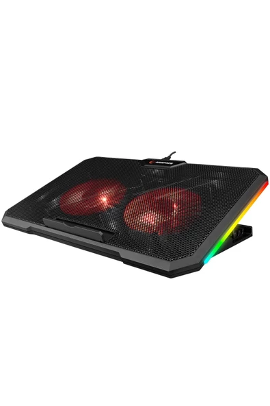 Rampage  Ad-rc12 Gamezone Siyah 2 Fan 2 Usb Rgb Işıklı 15"-17" Notebook Soğutucu Stand