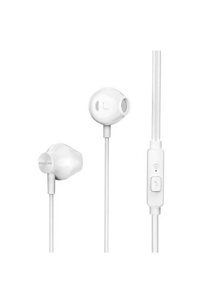 Philips  TAUE101WT Kablolu Kulak İçi Mikrofonlu Kulaklık (3,5mm jack) (Ramwhite Türkiye Garantili) Beyaz