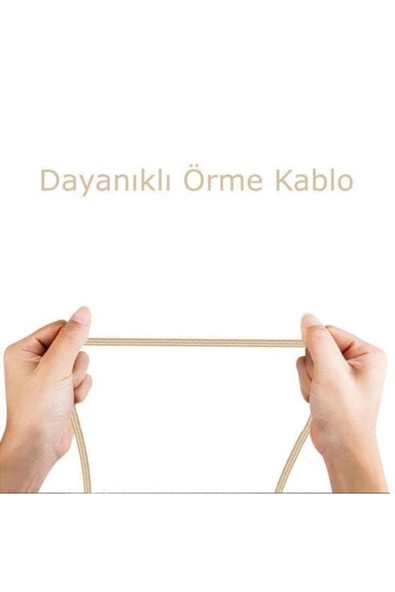 Philips  Swa5010c 3.5mm Örgülü Aux Ses Kablosu Gold - Resim 6