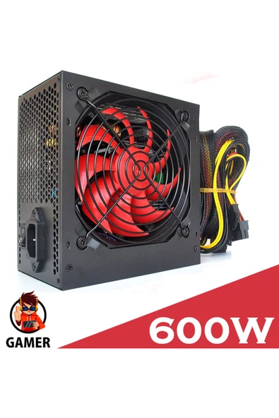 Platoon  Pl-9264 600w Gaming Pc Power Supply 12cm Geniş Fan Güç Kaynağı ürün görseli