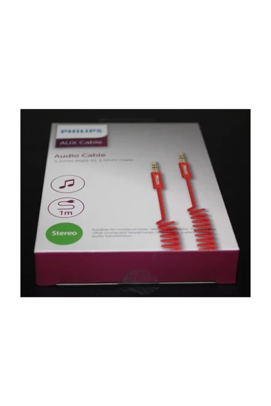 Philips  mstfx 3.5 Mm Jack Spiral Aux Ses Kablosu - 1 Mt smodelix 850662 - 7