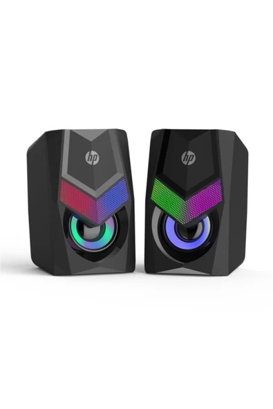 HP  DHE-6000 6W 2.0 RGB Aydınlatmalı Multimedya Hoparlör (3,5mm jack+usb) (Ramwhite Türkiye Garantili)