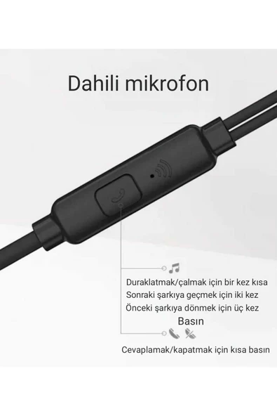 Philips  TAUE101BK Kablolu Kulak İçi Mikrofonlu Kulaklık (3,5mm jack) (Ramwhite Türkiye Garantili) Siyah - 5