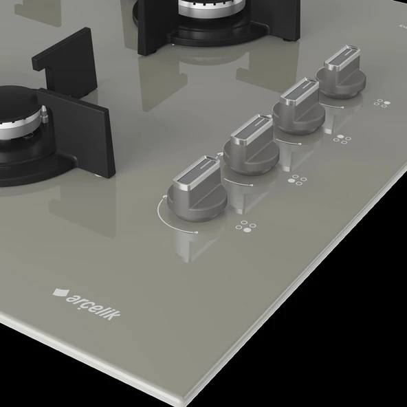 Arçelik OCD T 651 DWG Gri Cam Ankastre Ocak - 4