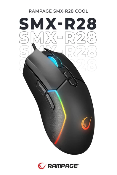 Rampage  Smx-r28 Cool Rgb Işıklı Macro 7200dpi / 1000hz Gaming Oyuncu Mouse Profesyonel Mouse