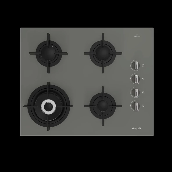 Arçelik OCD T 651 DWG Gri Cam Ankastre Ocak