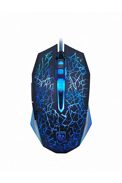 Lennox  A1 2400dpı Kablolu Rainbow Aydınlatmalı Gaming Oyuncu Mouse Siyah(ÖRGÜ KABLO,OPTİK, GARANTİLİ)