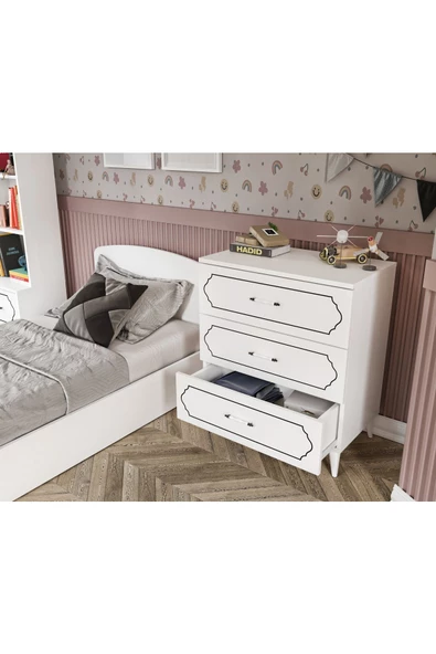 KZNMOB HOME Hayal  Modern Genç Odası Takımı Beyaz - 4 Parçalı Ve Tamamı 1. Kalite Mdf - 6