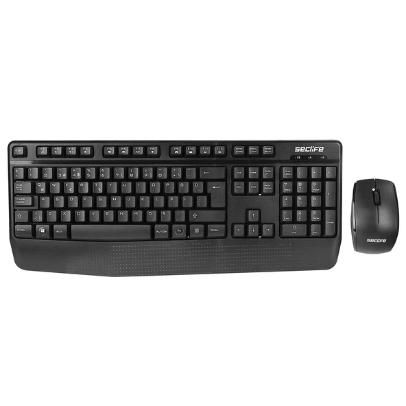 Seclife SKM-335 Siyah Kablosuz Q Klavye + Mouse Set ürün görseli