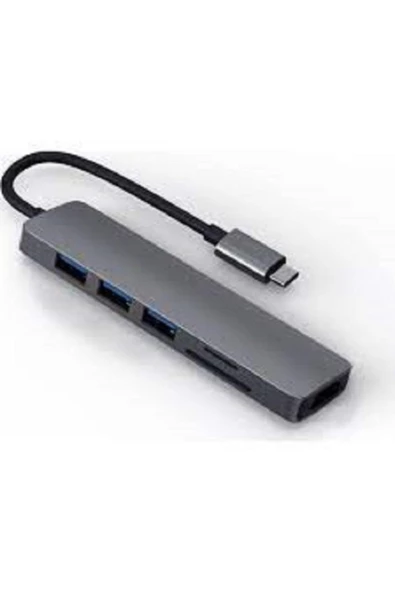 evotech  Aırsky Hc-13c Type-c To 2* Usb 3.0 Sd Tf 4k Hd 1080p Hdmı Pd Kart Okuyucu Çevirici Hub - 2