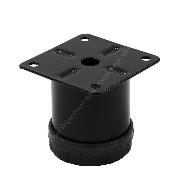 Gürçay Mobilya Dolap Koltuk Ayağı Siyah Çap 42mm Çeşitli Ölçüler - 2