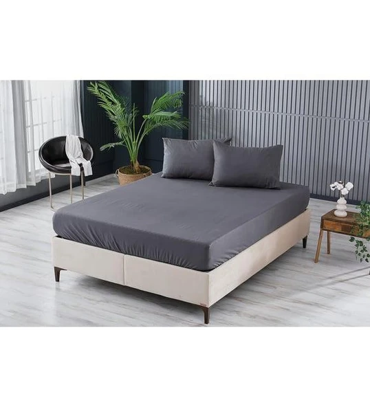 Clasy Çift Kişilik %100 Pamuk Ranforce Lastikli Çarşaf + 2 Adet Yastık Kılıfı 160 x 200 - 8