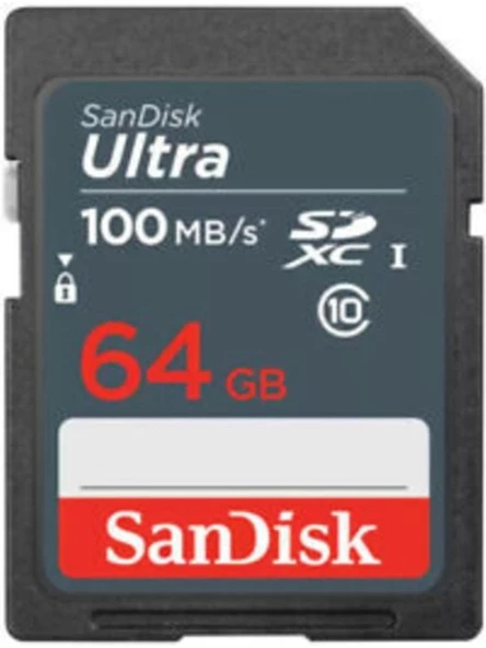 Sandisk Ultra 64GB 100MB/S Sdxc Hafıza Kartı (SDSDUNR-064G-GN3IN)