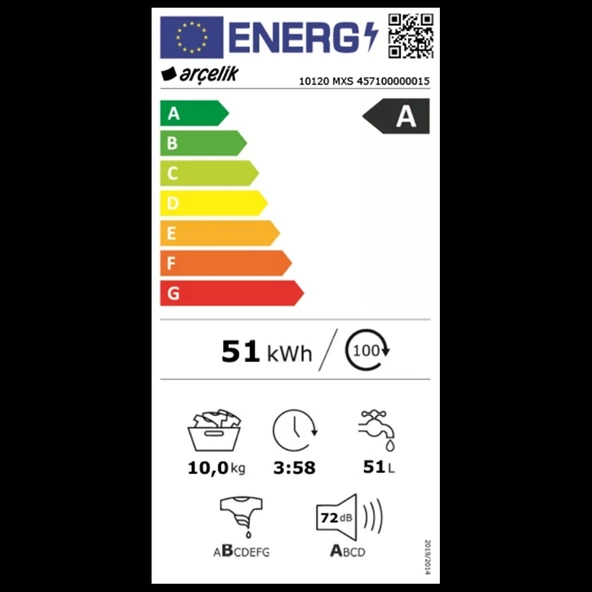 Arçelik 10120 MXS 1200 Devir 10 Kg Çamaşır Makinesi - 9