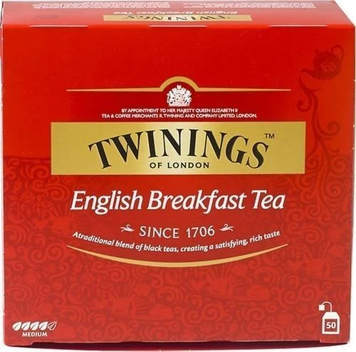 Twinings English Breakfast Siyah Bardak Poşet Çay 50 x 2 G