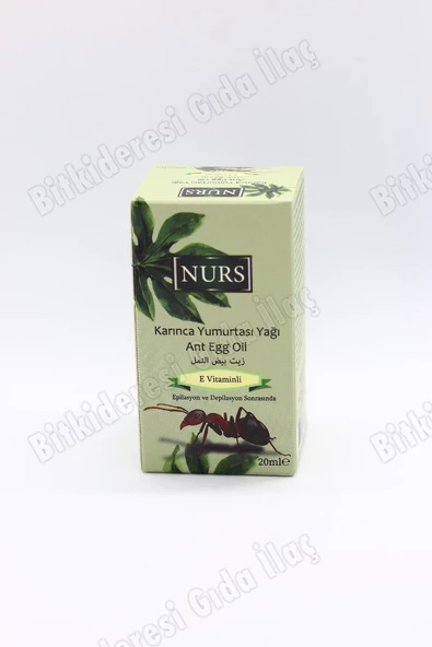 NURS LOKMAN  KARINCA YUMURTASI YAĞI 20 ML SAF VE SOĞUK SIKIM