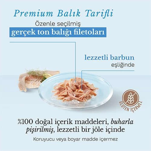 Schesir C277 Jelly Ton Balıklı ve Barbunya Kedi Konservesi 85 Gr - Resim 3