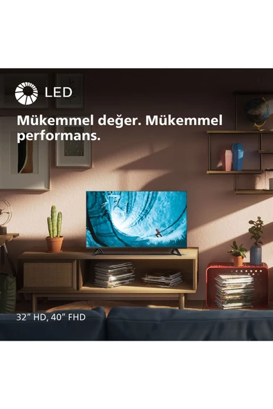 Philips 32PHS6009 HD 32"  82 Ekran Uydu Alıcılı Smart LED TV - 3